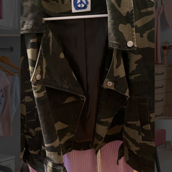 Camo relaxed biker jacket - Picture 4 of 7